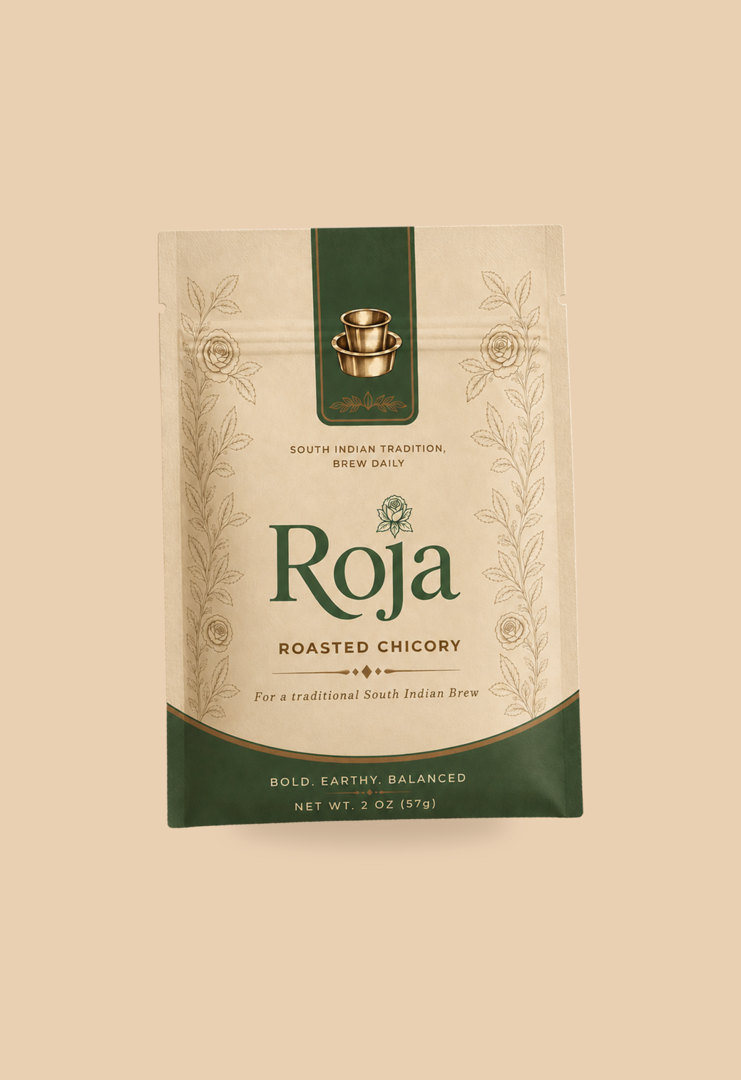 Roja Roasted Chicory sampler packet, available as an add-on